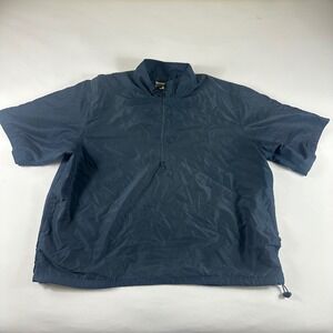 North End Men's Dark Navy‎ Short Sleeve Pullover Anorak Jacket Size XXL